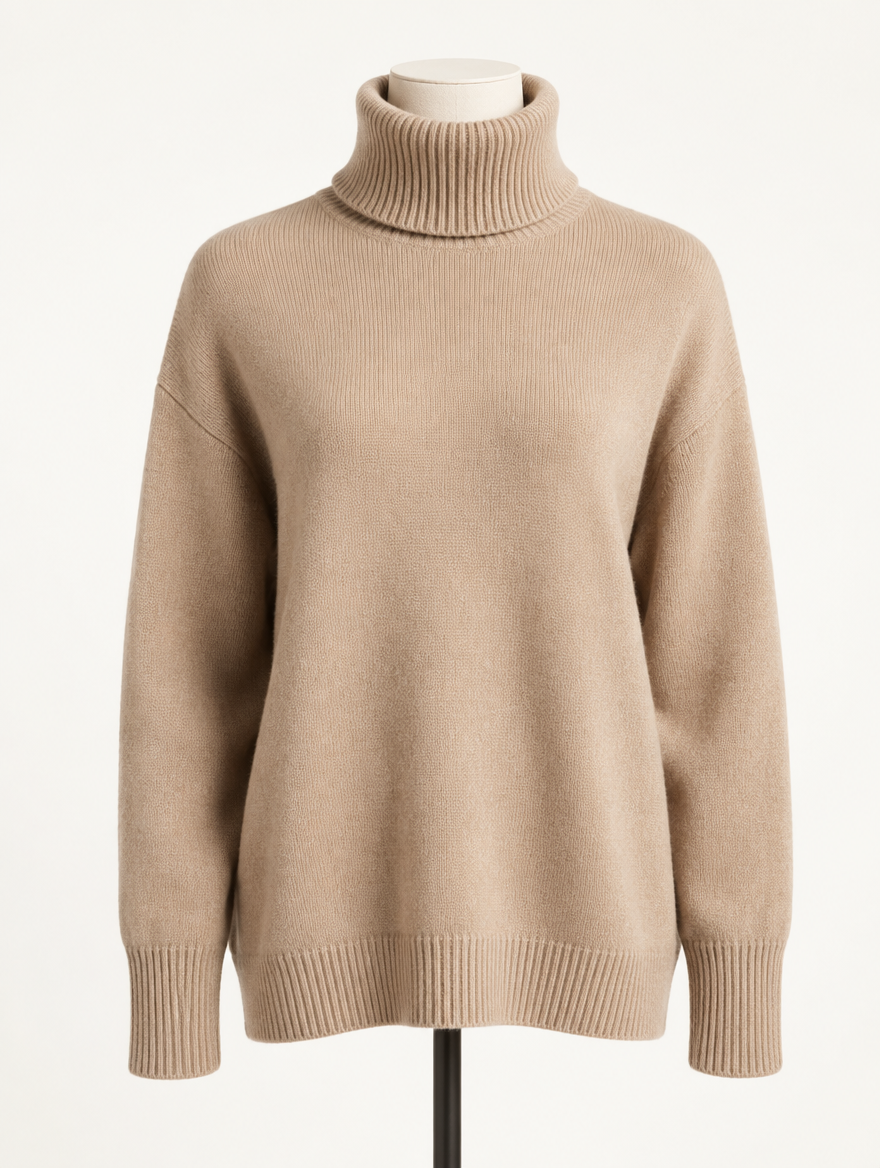 Freya | Klassisk Cashmere Rullekrave-Pullover til Damer