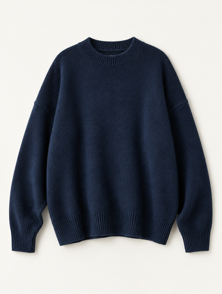 Anna | Oversize Cashmere Pullover med Rundhals til Damer